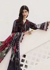 Baroque Embroidered Lawn 3 Piece Unstitched Suit BQ25EL D-01